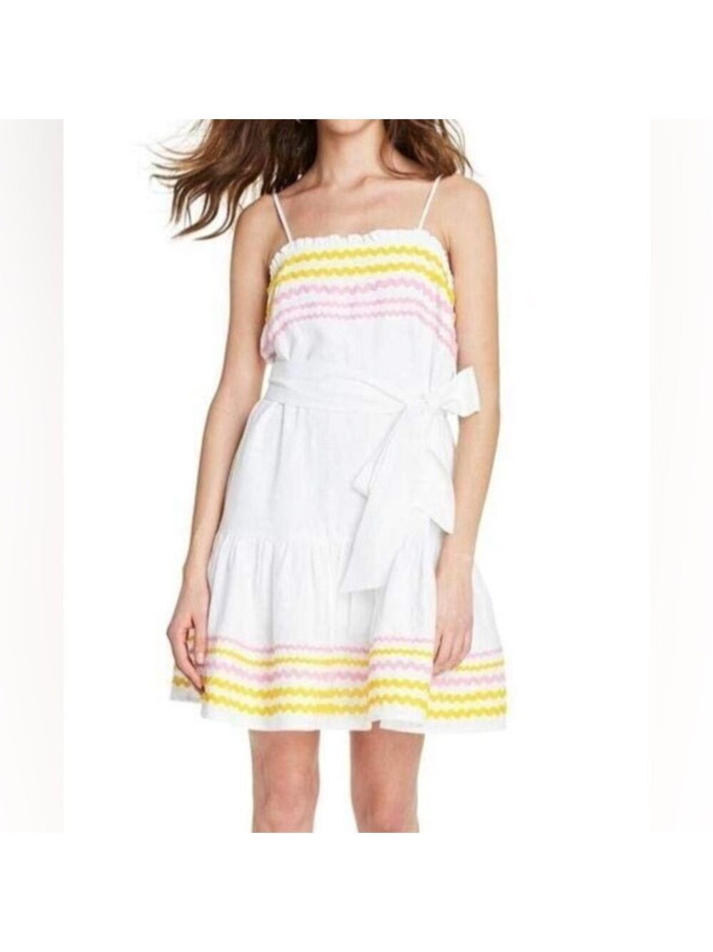 Lisa Marie Fernandez x Target Ruffle-Hem Tiered Ric Rac Dress - Size Medium